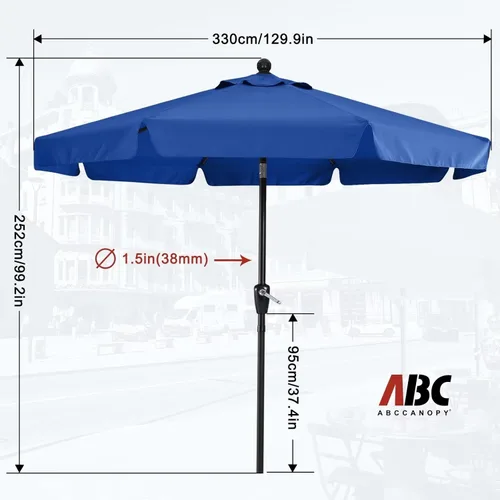 Miniatura 22 de ABCCANOPY Sombrillas prémium de 10 pies (3.05 m) para patio, beige claro