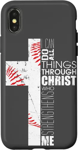 Miniatura 5 de Baseball Phone Case Christian Bible Verse Philippians 4:13 Case for iPhone 17