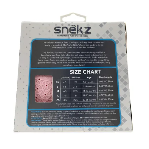 Miniatura 5 de Nuby Snekz - Zapatos cómodos de suela de goma para primeros pasos, lunares rosados, talla S, 7-14 meses