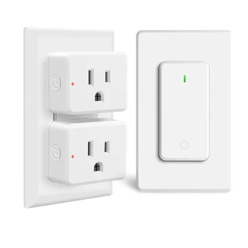 Miniatura 19 de Toma de control remoto, interruptor de luz y enchufe remoto greencycle con interruptor de luz inalámbrico, rango de 500 pies, no necesita cableado