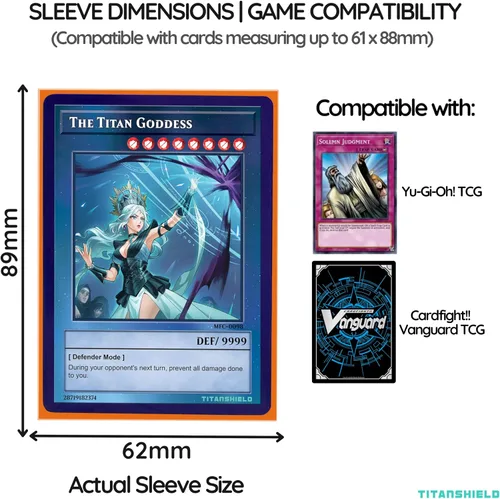 Miniatura 4 de TitanShield (150 mangas/naranja brasa) pequeño tamaño japonés fundas de cartas coleccionables protector de cubierta para Yu-Gi-Oh, Cardfight!
