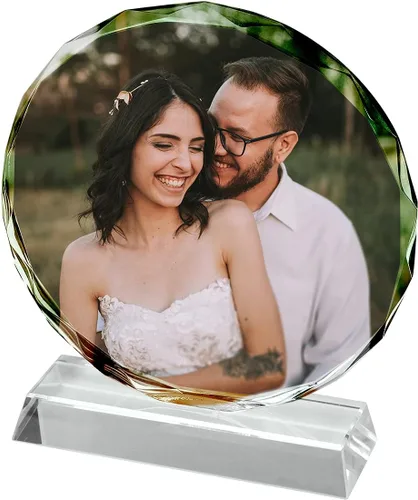 Miniatura 10 de Marco de fotos de cristal personalizado, marco de fotos de cristal personalizado, decoración de escritorio, placa de fotos de vidrio, regalo