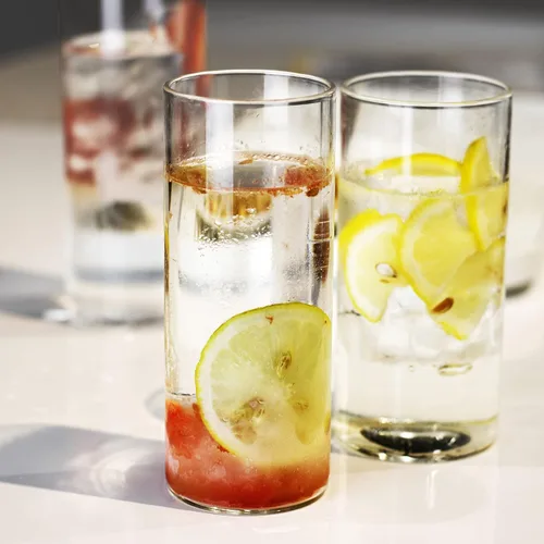 Miniatura 8 de LUXU Vasos para beber de 12 onzas, juego de 4 vasos altos finos, cristalería de bar elegante para agua, jugo, cerveza, bebidas y cócteles y bebidas