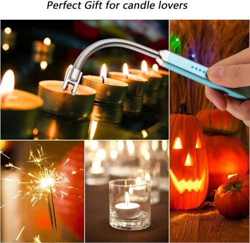 Miniatura 6 de MEIRUBY Encendedor eléctrico recargable USB, encendedor de arco, para velas, campamento, parrillada, deportes, herramienta para apasionados de lo