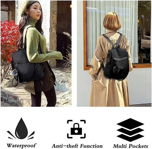 Miniatura 24 de Mochila para mujer, impermeable, antirrobo, bolsa de viaje, estiloA , L, Mochila