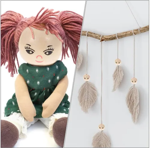 Miniatura 6 de EXCEART 50 cuentas de madera para muñecas, cuentas de arcilla para hacer pulseras, cuentas sueltas de madera con cara sonriente, cuentas de madera