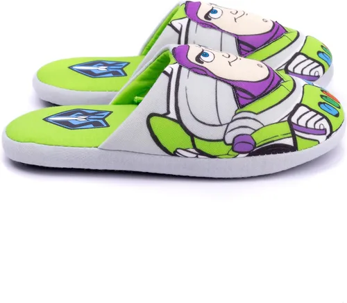 Miniatura 4 de Disney Pixar Toy Story Pantuflas para niños Buzz Lightyear sin cordones, Verde