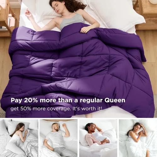 Miniatura 101 de Bedsure Relleno de edredón – Edredones acolchados tamaño King, edredón para todas las estaciones, ropa de cama alternativa de plumón suave, con 8