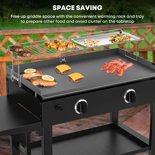 Miniatura 8 de Stanbroil Rejilla de Calentamiento y Bandeja para Parrilla Blackstone de 28" - Parrilla de Cocción Plegable, Accesorios de BBQ Compatibles