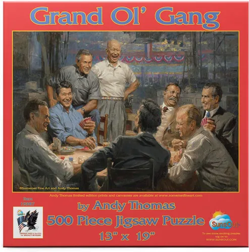 SUNSOUT INC - Grand Ol' Gang - Rompecabezas de 500 piezas por artista: Andy Thomas, tamaño acabado 13 x 19 pulgadas, MPN # 19387