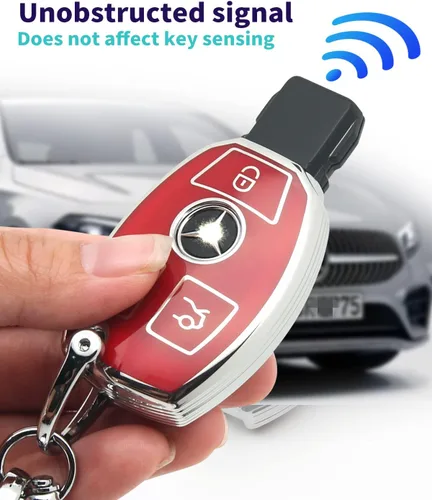 Miniatura 5 de Adecuado para llaves Mercedes Benz. Funda de llave de TPU suave avanzada es compatible con CLS CLK AMG CLK GLC GLE GLS ML SL SLK A C E R S G Llave