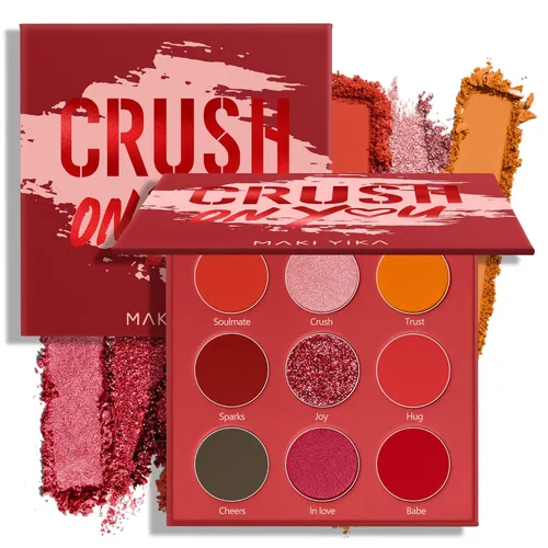 Miniatura 12 de MAKI YIKA Paleta de sombra de ojos blanca mate para mujer, sombra de ojos en polvo blanco pigmentado para ojos marrones, paleta de maquillaje