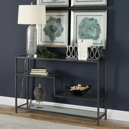 Miniatura 8 de Uttermost Leo - Mesa consola industrial de 52 pulgadas