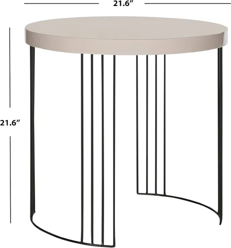 Miniatura 3 de Safavieh Home Collection Kelly Mid-Century - Mesa auxiliar moderna color gris pardo y negro