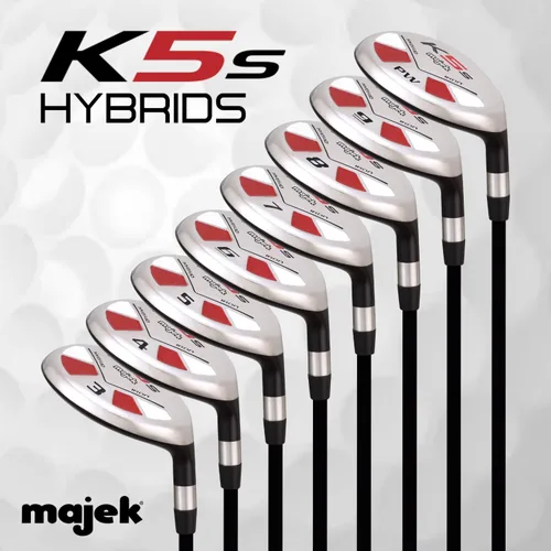 Miniatura 2 de Majek juego de golf All Hybrid para jugadores profesionales. Incluye: palos de golf nivel senior flexibles n.º 3, 4, 5, 6, 7, 8, 9, PW. Total de 8