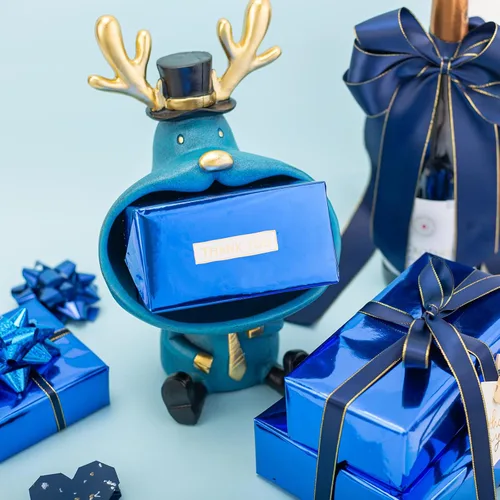 Miniatura 7 de Homeral Rollo de papel de regalo Jumbo de 30 pulgadas x 32.8 pies, color azul rey metálico para Navidad, cumpleaños, vacaciones, boda, baby shower