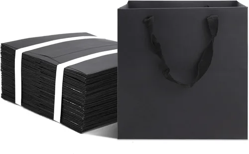 Miniatura 6 de HUAPRINT Bolsas de regalo de papel de mármol con asas, paquete de 12, bolsas de regalo cuadradas grandes de 10 x 10 x 10 pulgadas para compras