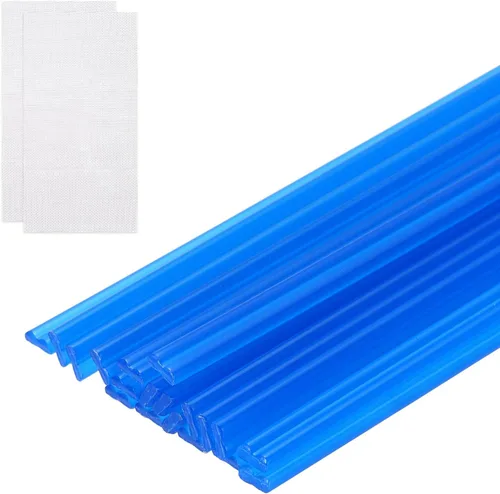 Miniatura 14 de MECCANIXITY 20 varillas de soldadura de plástico, tiras de reparación de soldadura PP de 20 pulgadas con malla de refuerzo para parachoques de Rojo