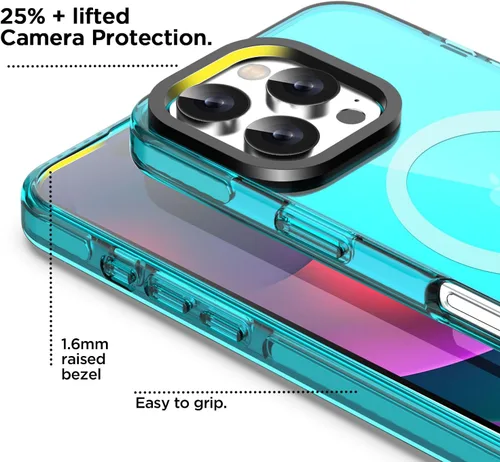 Miniatura 34 de AICase Funda protectora para iPhone 16 compatible con iPhone 16, delgada, ligera, transparente [no amarillenta] Diseño vibrante