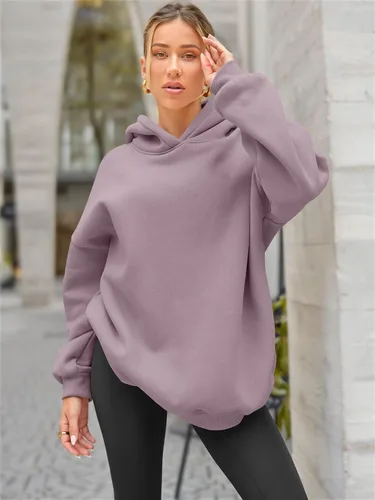 Miniatura 4 de EFAN Sudaderas con capucha de gran tamaño para mujer, sudaderas de forro polar con capucha, suéteres casuales y cómodos, ropa de moda de otoño 2023