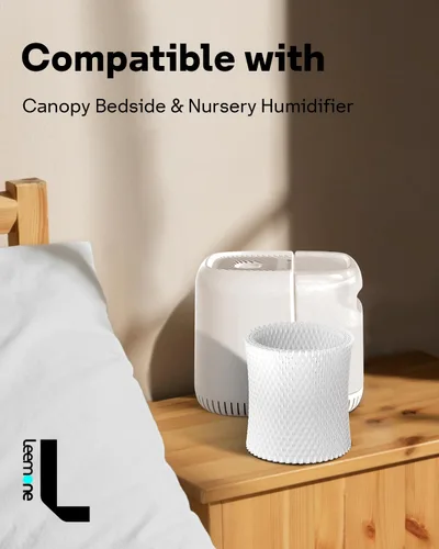 Miniatura 2 de Leemone Paquete de 6 Filtros de Reemplazo para Humidificador de Cama Compatible con Humidificadores de Cama con Dosel y de Guardería, Hecho