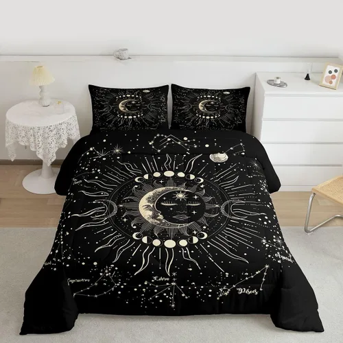 Miniatura 25 de Feelyou Juego de Edredón de Mariposas Coloridas Twin Patrón Impreso de Acuarela Arcoíris Ropa de Cama Acolchada para Dormitorio de Niñas Tie Dye