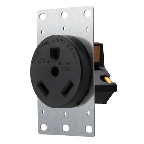 Wengart NEMA TT-30R Receptáculo para caravana, toma de pared industrial de 30 amperios y 125 V para cámperes, caravanas y remolques de viaje,