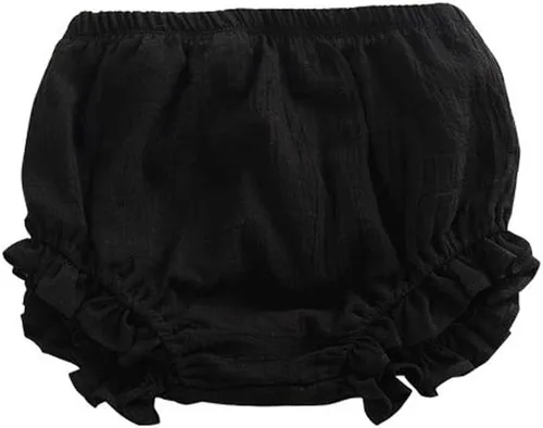 Miniatura 4 de Conjunto de 3 piezas de pantalones cortos para recién nacidos, para bebés, niñas y niños, mezcla de lino y algodón, lindos pantalones cortos