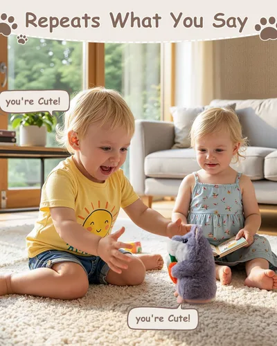Miniatura 2 de Hámster parlante de peluche que repite lo que dices de Halobang, regalo para niños