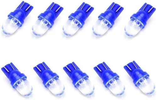 Miniatura 9 de iJDMTOY 10 bombillas de repuesto ultra azules de un solo emisor 1 LED 168 175 194 2825 W5W T10 compatibles con luces interiores de automóvil, luces