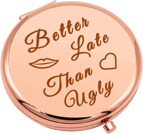 Regalo divertido para mujeres, divertidos regalos de cumpleaños para mujeres, espejo compacto para amigos, compañeros de trabajo, jefe, regalos de