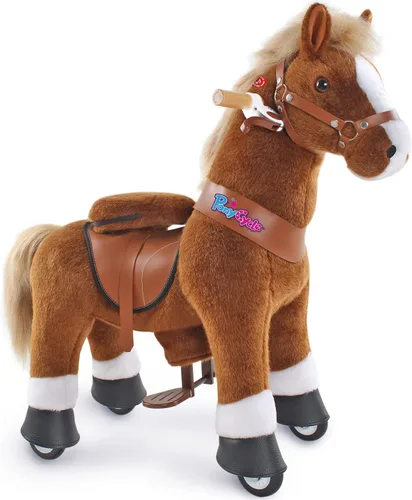 Miniatura 20 de PonyCycle Caballo de paseo para niños pequeños de 3 a 4 años con freno, sin batería (30 pulgadas de altura/tamaño 3 modelo clásico U) poni mecánico