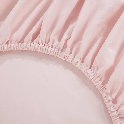 Miniatura 7 de HOMBYS Juego de ropa de cama de 3 piezas para cuna de princesa rosa para niñas, juego de edredón ultra suave rosa con pliegues pellizcados