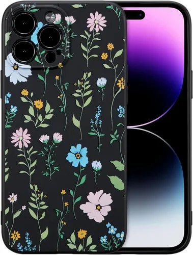 Miniatura 141 de RALEAVO Funda Floral para iPhone 12, Cubierta de Silicona Líquida con Bonito Patrón de Rama de Flores para Niñas y Mujeres, Funda Protectora de Goma