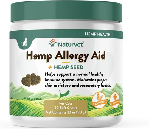 Miniatura 10 de NaturVet Aller-911 Allergy Aid Plus Antioxidantes para gatos - 60 masticables suaves Apoya el sistema inmunológico, la humedad de la piel
