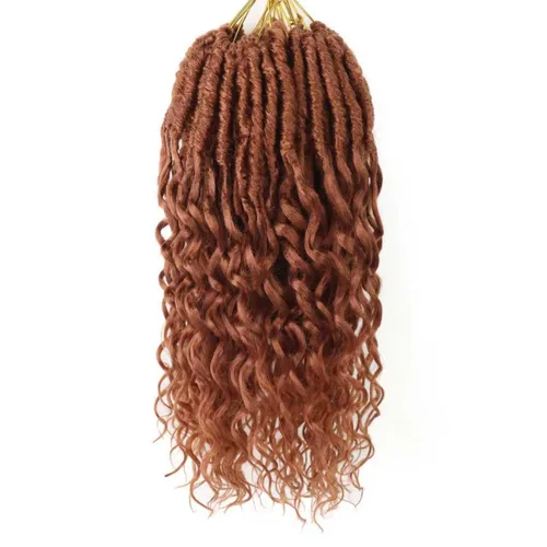 Miniatura 9 de Cabello de ganchillo para mujeres negras Goddess Locs de 14 pulgadas 8 paquetes 613 Locs falsos suaves preenganchados trenzas de ganchillo cabello