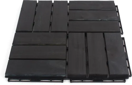 Miniatura 5 de Baldosas de madera de acacia para exteriores, baldosas de patio que se entrelazan.