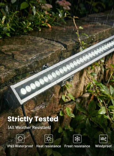 Miniatura 2 de Barra de luz LED de 36 W, tira lineal de luz diurna de 4000 lm 5000 K, iluminación de señalización exterior enchufable de 120 V, válvula antivaho