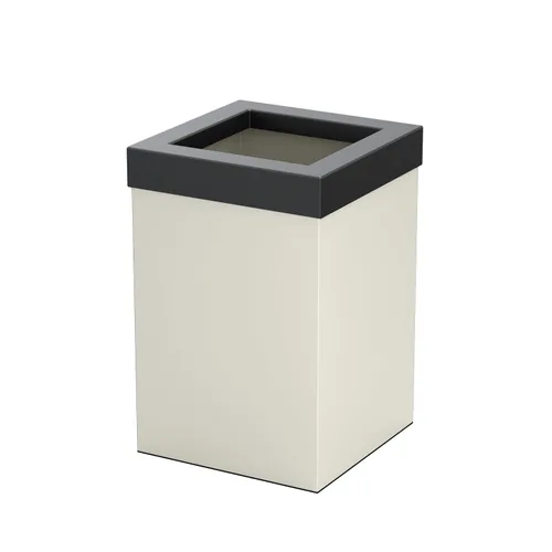 Miniatura 17 de Gatco Papelera Moderna Cuadrada, Combo Negro Mate y Latón Cepillado - Papelera de Acero Inoxidable con Tapa Extraíble, Resistente a Fugas, Capacidad