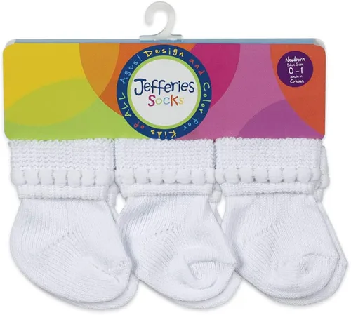 Miniatura 3 de Jefferies Socks Rock-A-Bye Botín, 6 unidades, color blanco