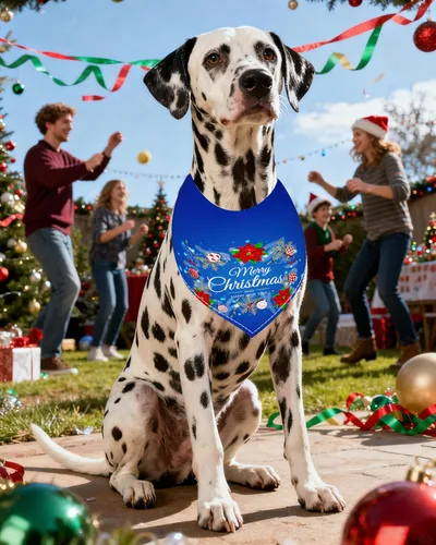 Miniatura 8 de PET SHOW 50 Pack Bandanas Navideñas para Perros Grandes XL Lavables Feliz Año Nuevo Bandanas en Triángulo a Granel Baberos para Perros Medianos