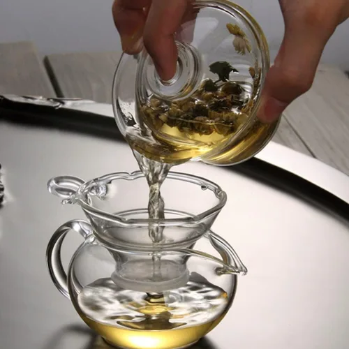 Miniatura 8 de Cabilock Taza de té transparente con tapa: taza de té de cristal chino japonés Gaiwan Bowl Mug para ceremonia Kung Fu Accesorios Estilo 2