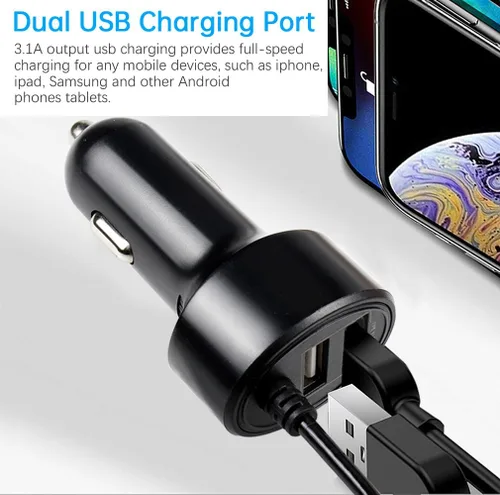 Miniatura 3 de FouceClaus Adaptador de cargador de coche de 12 V para reproductor de DVD portátil, cable de repuesto para cigarrillos de automóvil RCA, Philips