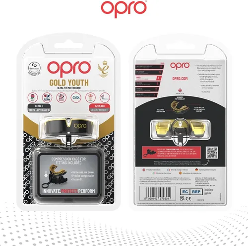 Miniatura 7 de OPRO Protector bucal Gold Level - Protector bucal moldeable con ajuste cómodo de primera calidad y protección multicapa para boxeo, artes marciales