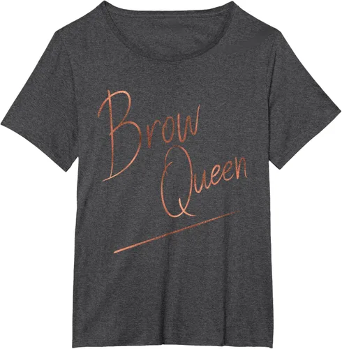 Miniatura 24 de Brow Queen Ombre - Camiseta de escritura a mano, regalo para artista de maquillaje, Negro, S