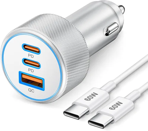 Miniatura 8 de Cargador de coche tipo C súper rápido de 67 W y 3 puertos USB C para Samsung Galaxy S25 S24 S23 S22 S21 Ultra, iPhone 17/Air/16/15 Pro Max, Android