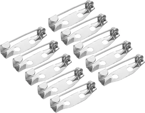 Miniatura 23 de MECCANIXITY 150 pines de barra de seguridad de 0.591 in, broche de cierre para insignias de identificación, tarjetas de nombre, etiquetas para Tono