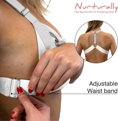 Miniatura 3 de Sujetador de bombeo con manos libres, para nutricional, se adapta a 36A a 46D, cómodo, ajustable, funciona con Lansinoh, Spectra, Evenflo