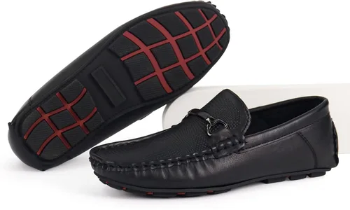 Miniatura 4 de JABASIC Mocasines Penny para niños, estilo casual, sin cordones, zapatos de vestir para niños