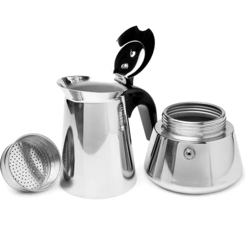 Miniatura 5 de Moka Express - Kit de embudo de repuesto, 3 paquetes de sellos de junta, 1 embudo de acero inoxidable con 1 filtro inoxidable (6 tazas)